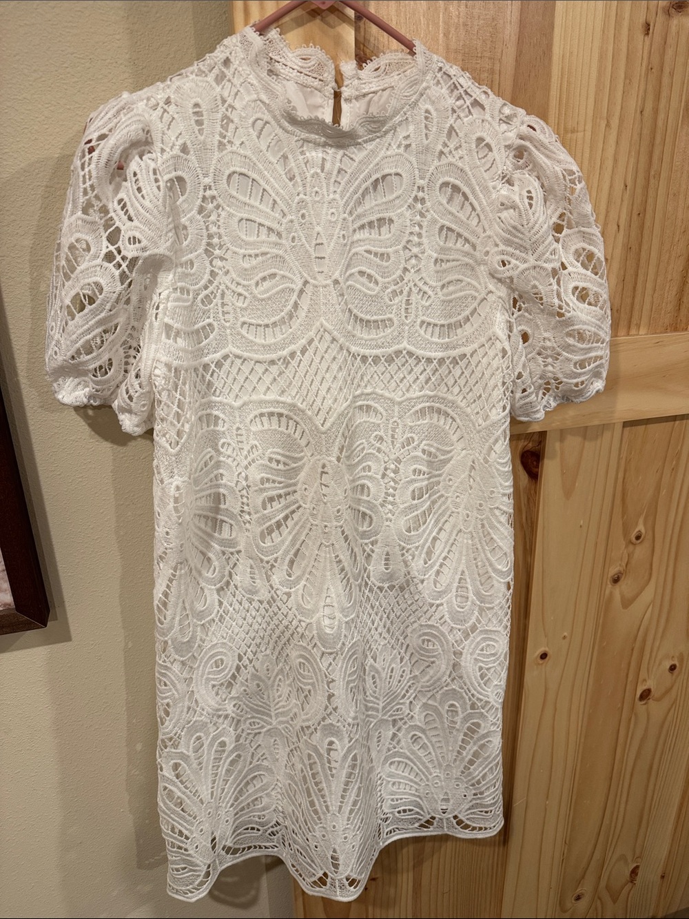 SHEIN White Crochet Lace Midi Dress - NWOT